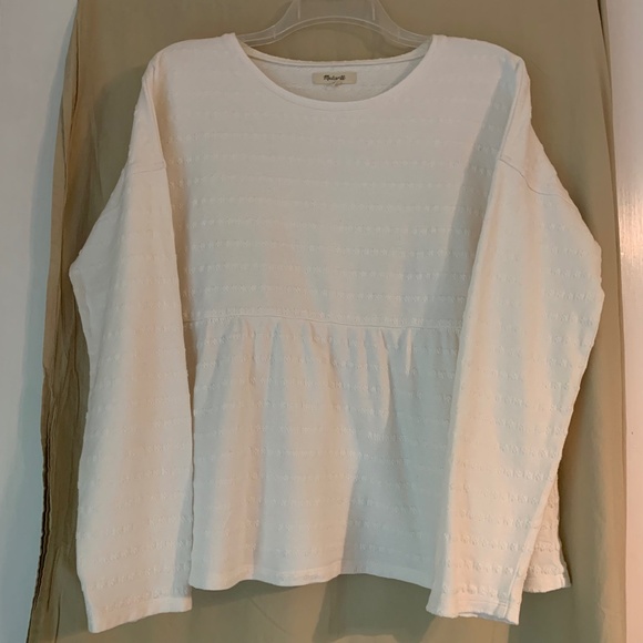Madewell Tops - Madewell cream 'Jacquard Babydoll Top'